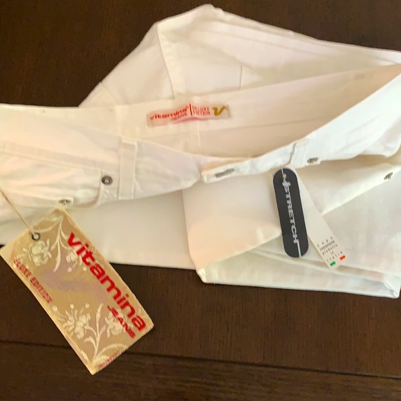 White “Vitamina Jeans” designer NWT Straight leg 🟢 - Picture 11 of 12